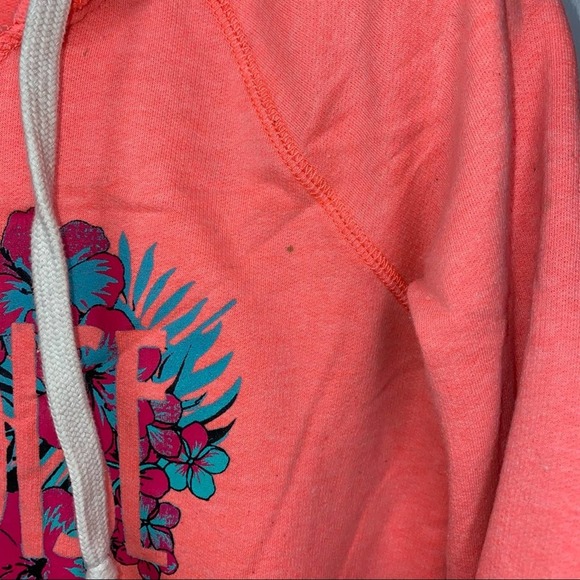 American Eagle Pink and Orange Tropical Paradise Style Long Sleeve Sweat… - Picture 4 of 5
